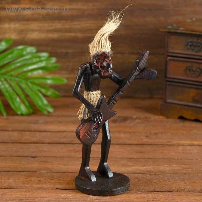 Сувенир дерево Сувенир дерево "Абориген-гитарист" 21х14х8 см