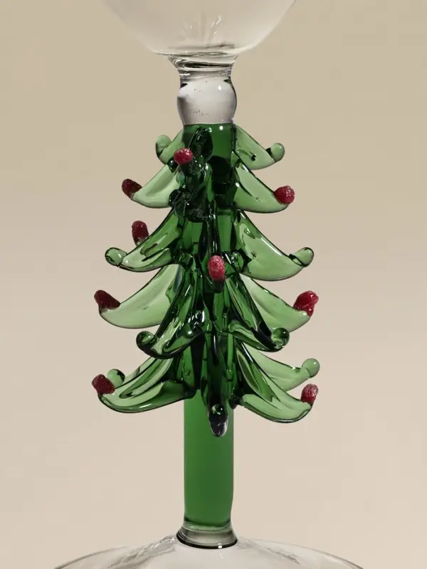 Бокал для шампанского Бокал для шампанского "Елочный", зеленый 6х25 см