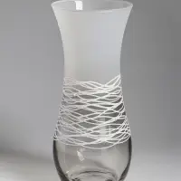 Ваза &laquo;Полли&raquo;, дымка, волна, h=26 см, стекло