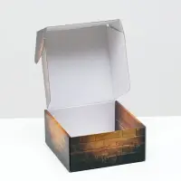 Коробка самосборная, без окна, "Презент", 19 х 19 х 9 см