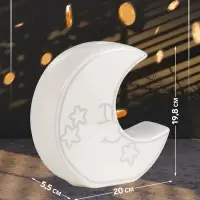 Копилка для денег &laquo;Месяц со звёздами&raquo;, керамика, белый, 20&times;5.5&times;19.8 см