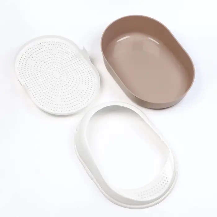 Лоток для кошек &laquo;Космо, 51.9&times;37.8&times;21.3 см, с сеткой и бортом, пластик, коричневый