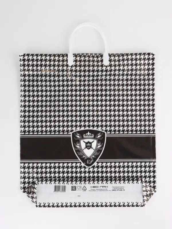 Пакет Пакет "Герб, полиэтиленовый с вырубной ручкой, пласт. 38х44 см, 90 мкм