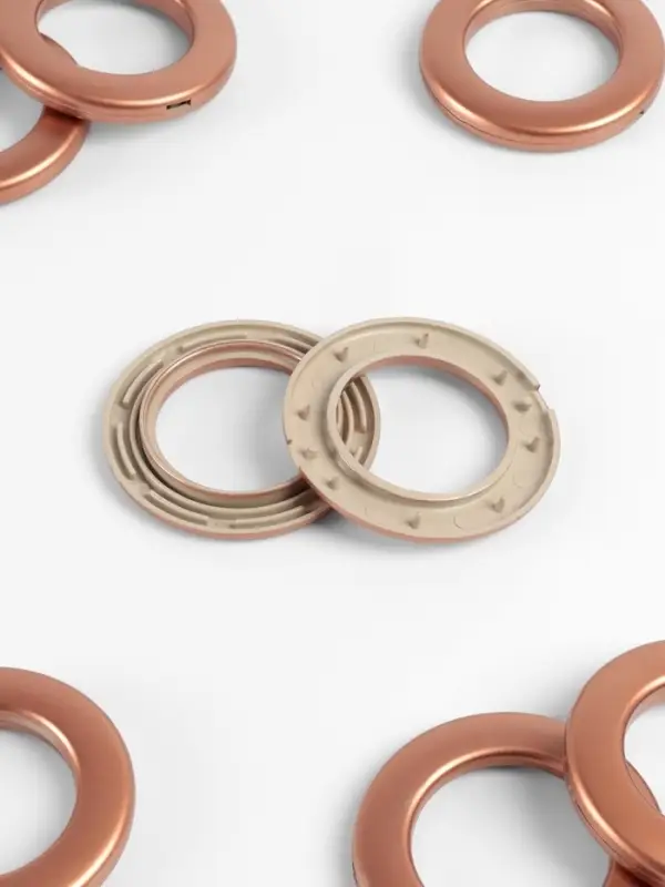 Люверсы для штор, d=3.1/5.5 см, 10 шт., коричневые