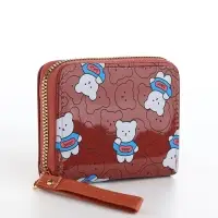 Кошелёк на молнии, коричневый