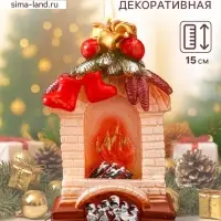 Свеча декоративная &laquo;Новогодний камин&raquo; 5.5&times;9&times;15 см