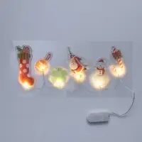 Светодиодная наклейка на окна &laquo;Новогоднее настроение&raquo;, 0.5 м, 6 LED, от батареек CR2032&times;2, свечение тёплое белое