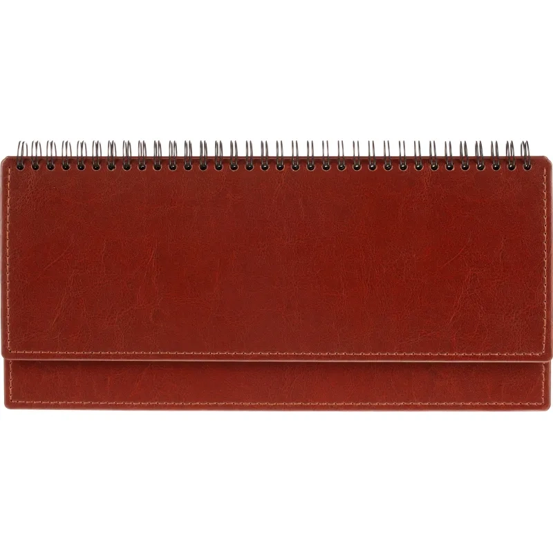 Планинг датированный 2026, коричн, 303х150 мм, 120стр, Agenda