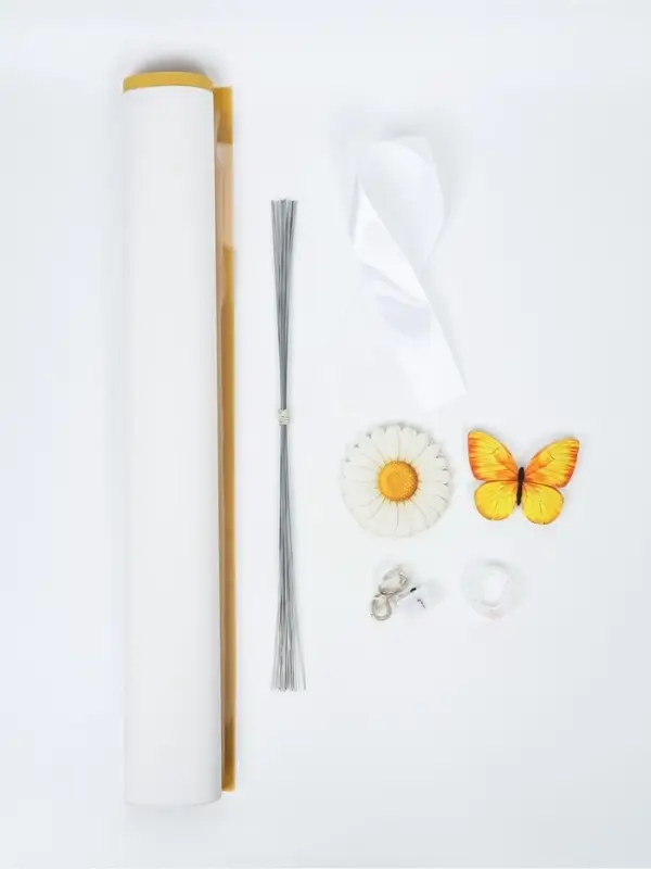 Набор для творчества. Букет из бабочек с цветами, светящийся, розовый