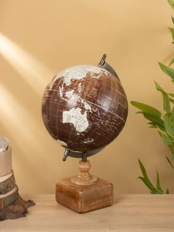 Глобус сувенирный 23х20х35 см, подставка дерево