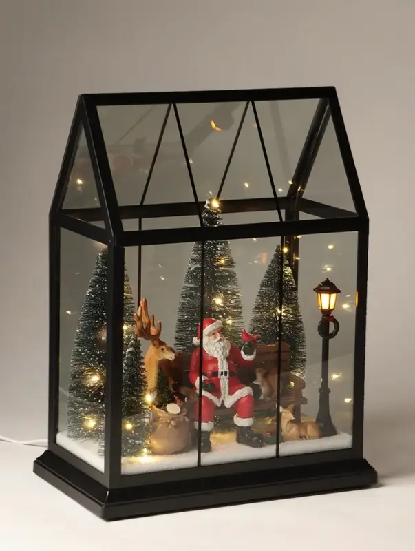 Фигурка светодиодная &laquo;Дед мороз отдыхает&raquo;, новогодняя, 3хАА, музыка, USB, 15&times;25.5&times;33.5 см
