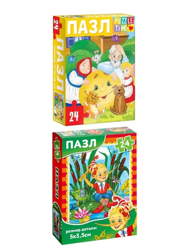 Пазлы &laquo;Любимые сказки и животные&raquo;, большой набор 10в1