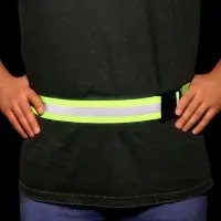 Пояс светоотражающий, эластичный, с фастексом, 57 - 101 см &times; 4.5 см, зелёный