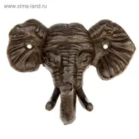 Крючки настенные &laquo;Слон&raquo;, ключница декоративная, чугун, 9&times;10.6&times;3 см