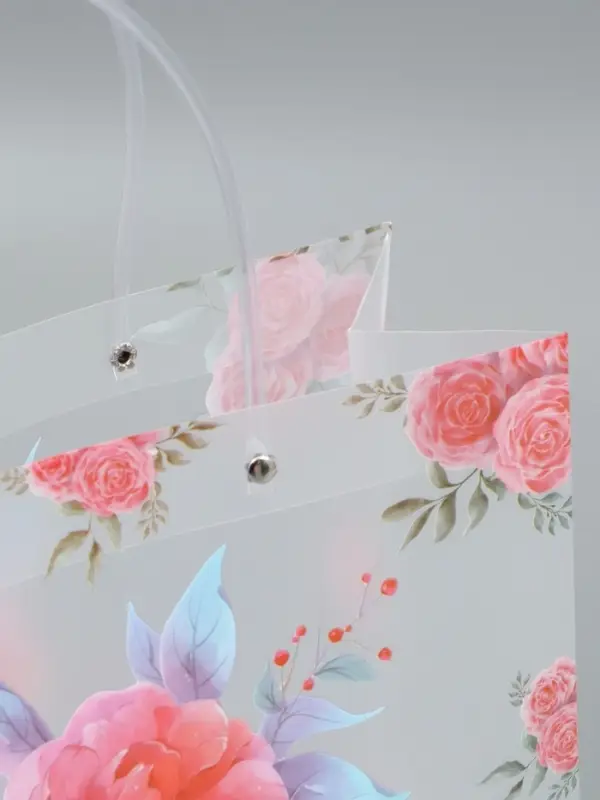 Пакет подарочный прозрачный , "Красота" 30 х 26 х 12