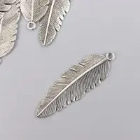 Декор металл "Пёрышко" 4,5х1,5 см