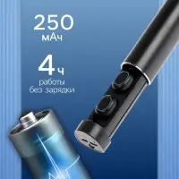 Наушники беспроводные VBT 1.16, TWS, вакуумные, Bluetooth 5.0, 40/250 мАч, с фонариком, чёрные