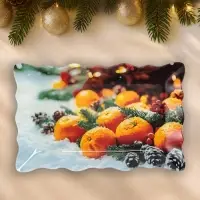 Блюдо сервировочное прямоугольное Доляна &laquo;Новогодние угощения&raquo;, 25&times;16.3&times;1.8 см, стекло, разноцветное