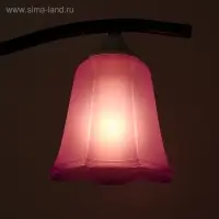 Плафон универсальный "Цветок"  Е14/Е27 фиолетовый 14х14х13см