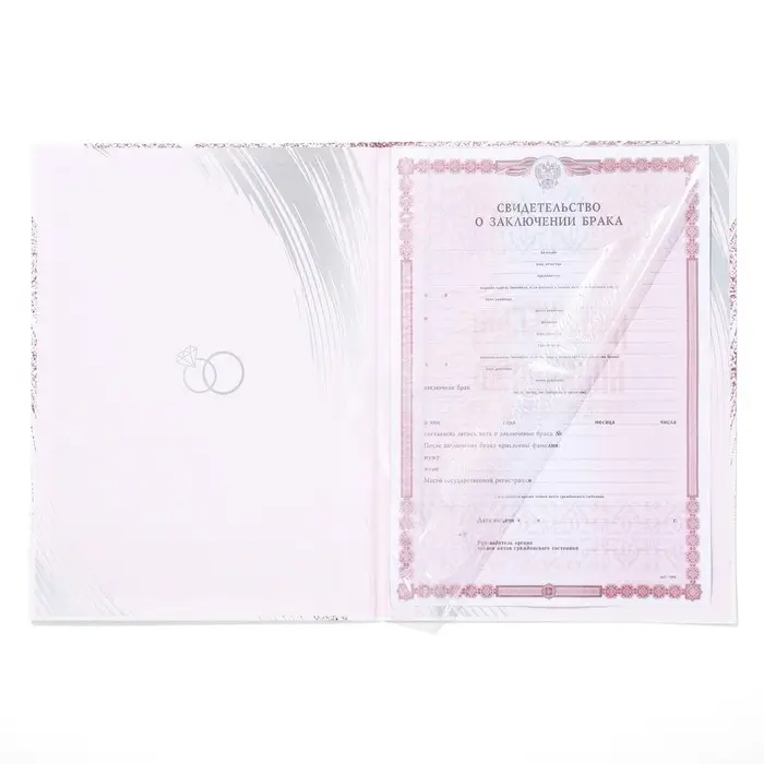 Папка для свидетельства о заключении брака, А4 &laquo;Любовь крылья дарит&raquo;