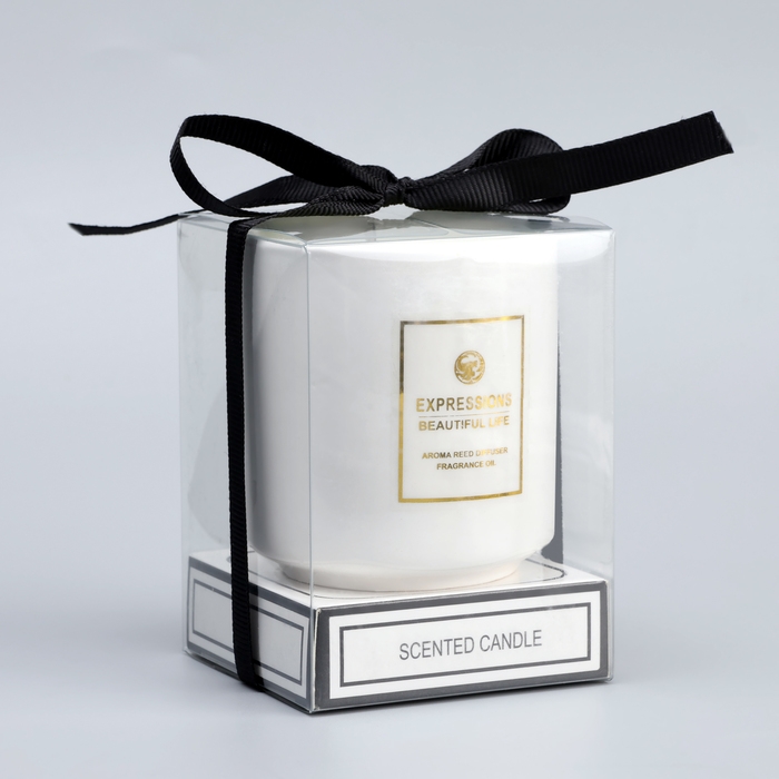 Свеча ароматическая  Свеча ароматическая "Expressions Beautiful Life", ароматические травы, 6,5х9 см