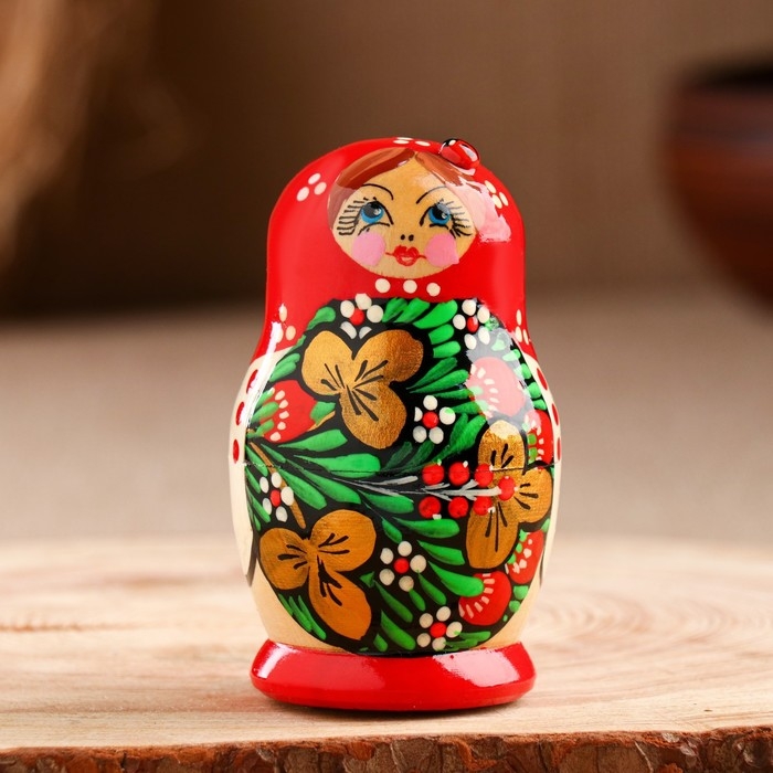 Матрёшка «Божья коровка», красный платок, 5 кукольная, 9-11 см Матрёшка «Божья коровка», красный платок, 5 кукольная, 9-11 см