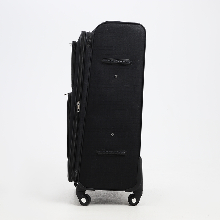 Чемодан большой 95 л (L), отдел на молнии, с расширением, кодовый замок, 4 колеса, 2 наружных кармана, цвет чёрный Чемодан большой 95 л (L), отдел на молнии, с расширением, кодовый замок, 4 колеса, 2 наружных кармана, цвет чёрный