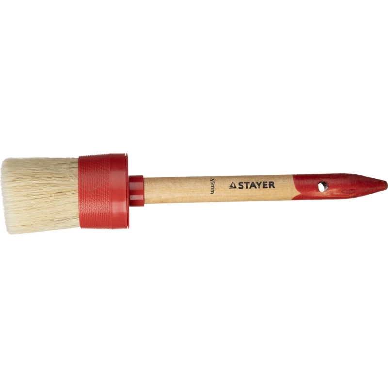 Кисть круглая STAYER MASTER, светлая натурал. щетина, №16 x55мм 0141-55