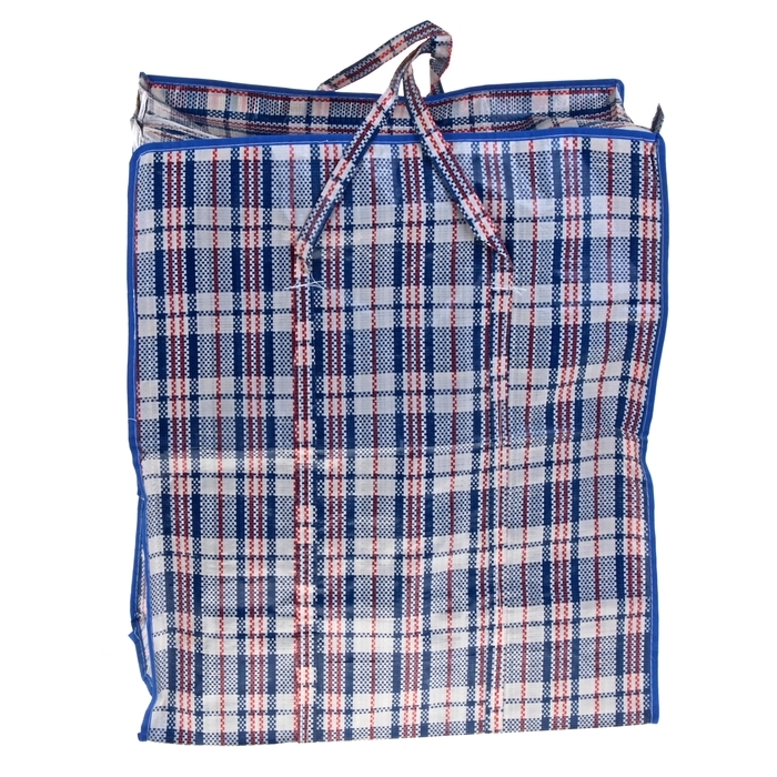 Сумка хозяйственная на молнии, 107 л, цвет синий/белый Сумка хозяйственная на молнии, 107 л, цвет синий/белый