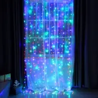 Гирлянда &laquo;Занавес&raquo; 2&times;3 м, IP20, прозрачная нить, 720 LED, свечение мульти, 8 режимов, 220 В