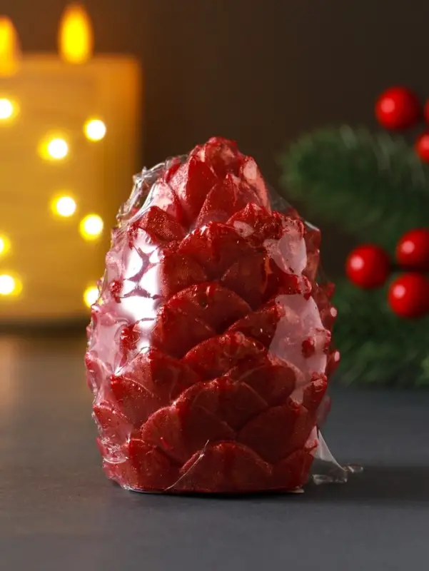 Свеча Свеча "Шишка 70*75 мм декор