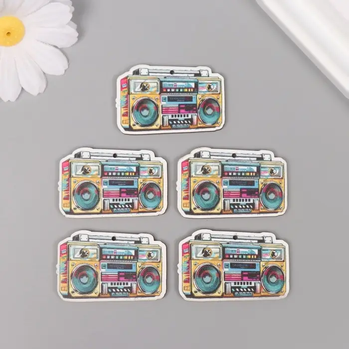 Декор для творчества дерево Декор для творчества дерево "Бумбокс" 2,9х4,5х0,3 см