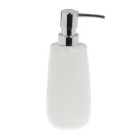 Диспенсер для жидкого мыла тм VETTA Тиволи, 240мл, керамогранит, белый, 7,3x7,3x18,5см