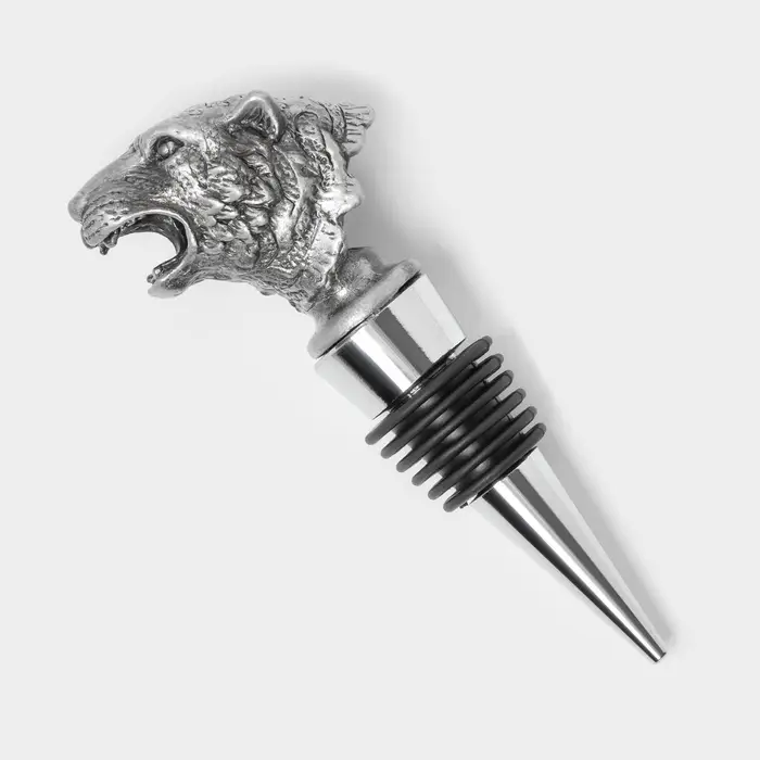 Пробка для бутылки Magistro &laquo;Тигр&raquo;, 10.5 см, серебристая