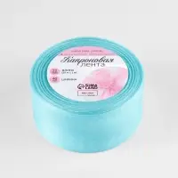 Лента капроновая, 40 мм, 20&plusmn;1 м, тёмно-голубая