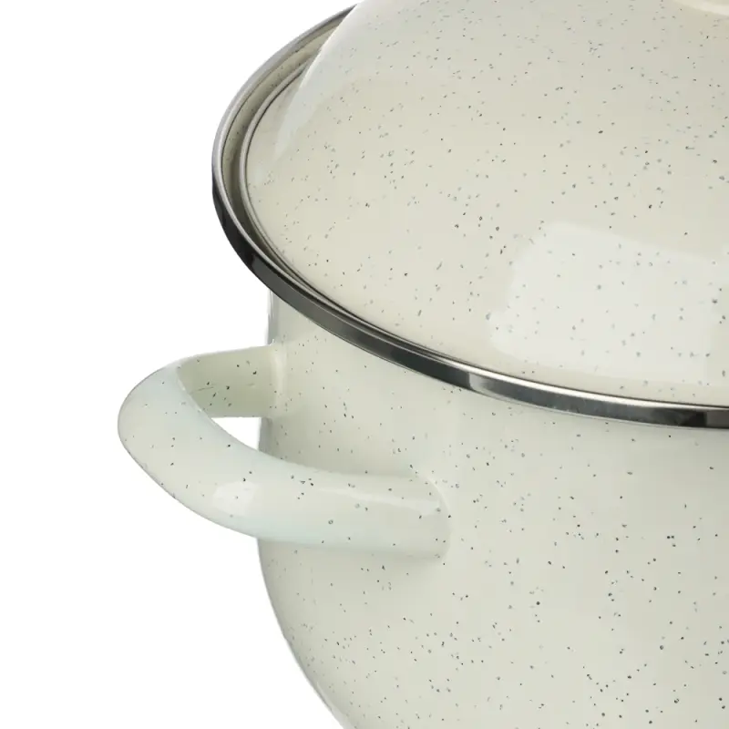 Кастрюля эмалированная VETTA Айвори, 22см, 3,6л, индукция