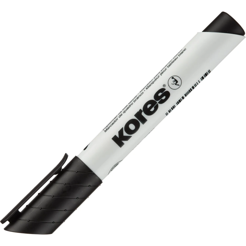 Маркер для белых досок KORES черный 3 мм круглый наконечник '20830