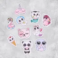 Наклейки-стикеры, набор, &laquo;Персонажи&raquo;, 10 шт