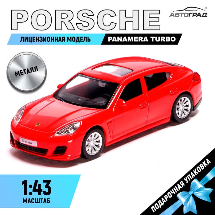 Машина металлическая PORSCHE PANAMERA TURBO, 1:43, цвет красный Машина металлическая PORSCHE PANAMERA TURBO, 1:43, цвет красный