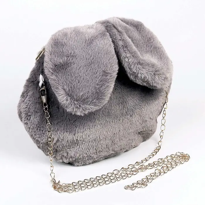 Сумка детская &laquo;Зайчик&raquo;, 20&times;20 см, серая