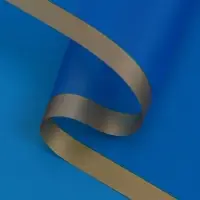 Пленка для цветов, "Бронзовая полоса", синяя, 57х57 см