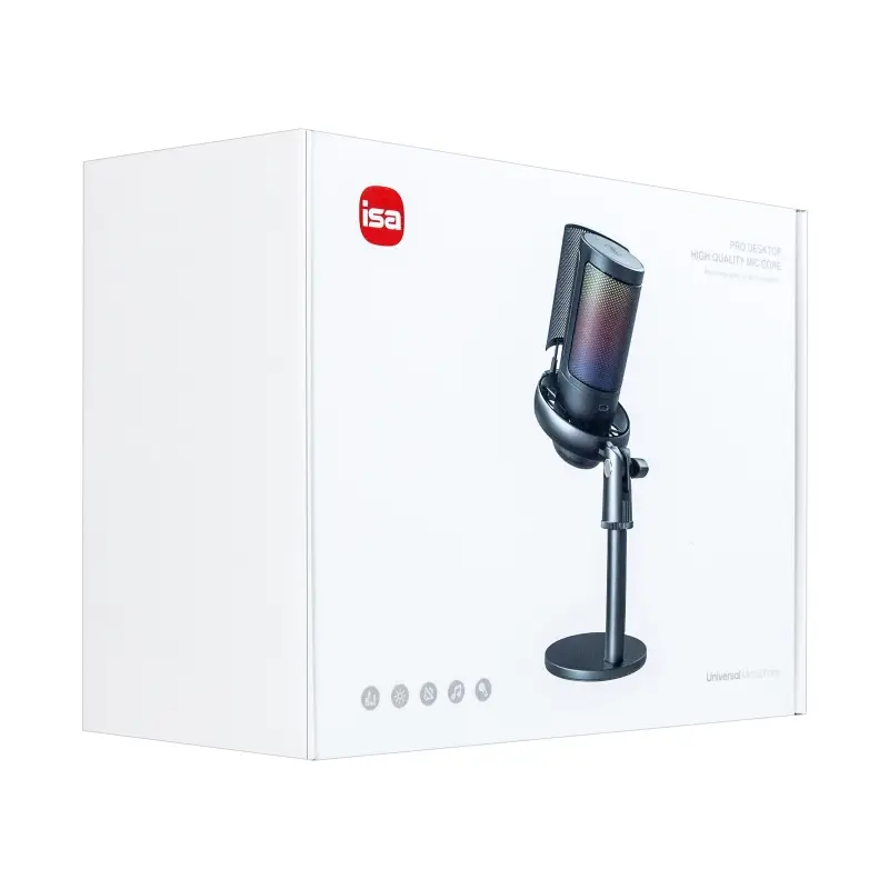 Микрофон игровой для стриминга RGB с подсветкой WM-M60 ISA