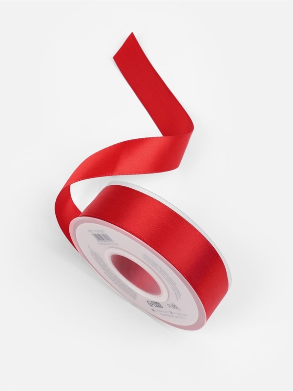 Лента атласная двухсторонняя №0250 25мм*25±1м алый TR Лента атласная двухсторонняя №0250 25мм*25±1м алый TR