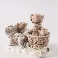 Фигурка &laquo;Новогодние сани с корги&raquo;, 10 см, полистоун