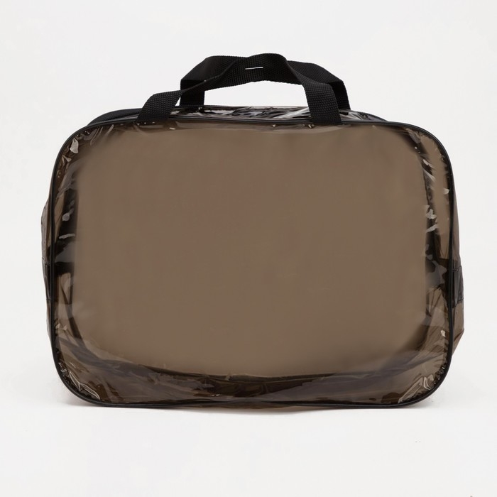 Косметичка на молнии, цвет коричневый Косметичка на молнии, цвет коричневый