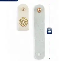 Бирка с кнопкой &laquo;Мандала&raquo; TEIRA, с тиснением, 8&times;1.5 см, 10 шт., цвет золотой, молочный