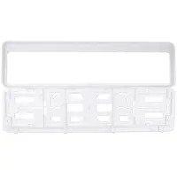 Рамка под номерной знак двусоставная (белая) AVS RN-17