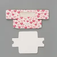 Коробка подарочная с окном &laquo;Сердца&raquo;, 12&times;5.5&times;5.5 см, самосборная