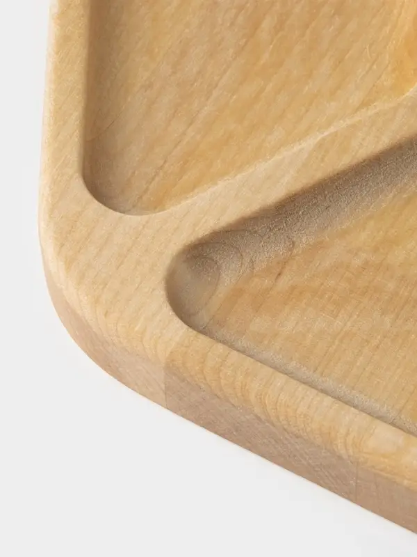 Менажница Доляна &laquo;Ромб&raquo;, 27&times;27 см, 4 секции, дерево берёза