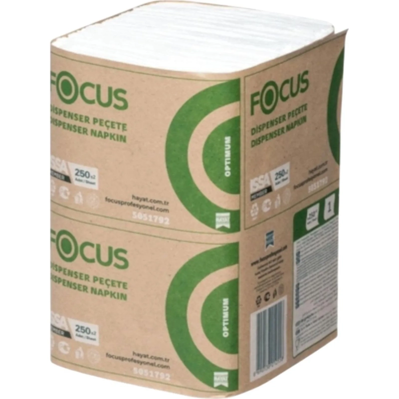 Салфетки бумажные FOCUS OPTIMUM N2 1сл 250л 18 пач/уп 5051792